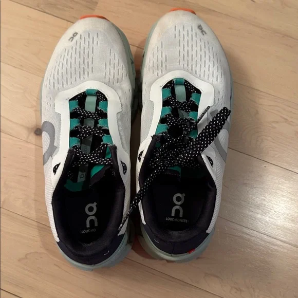 On Running Women's White and Mint Sneakers - Picture 5 of 10